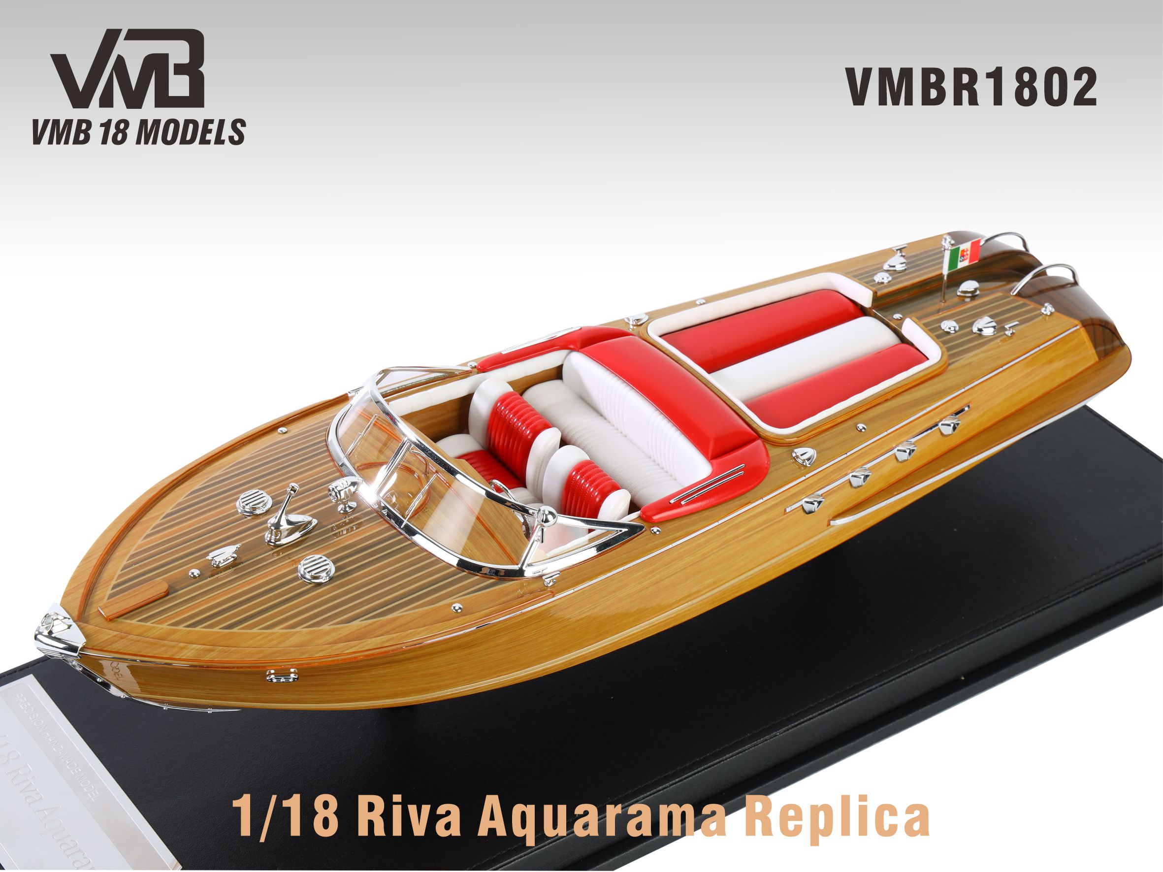 1/18 Riva Aquarama Replica 自然木纹&内饰白红