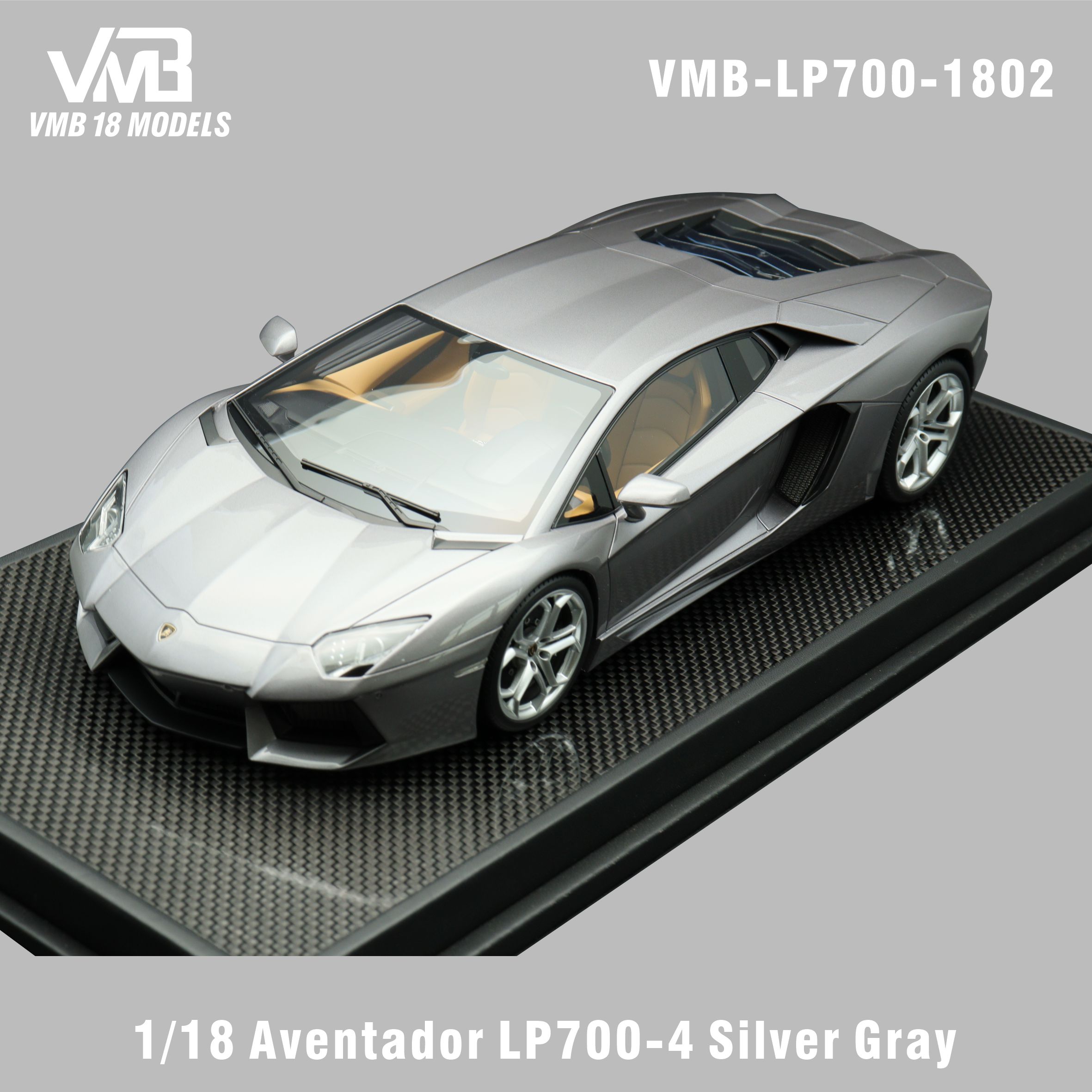 VMB 1/18 Lamborghini Aventador  LP700-4 Silver Gray银灰