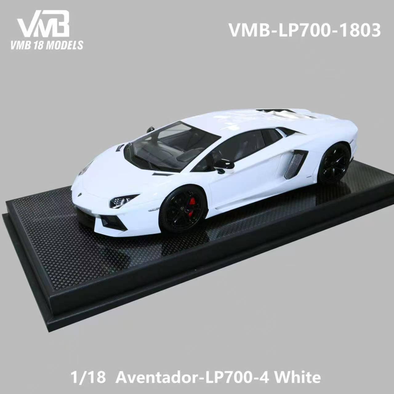 VMB 1/18 Lamborghini Aventador  LP700-4 White 白色